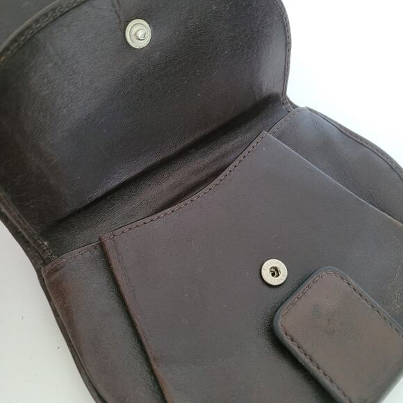 Fendi Zucca Wallet Canvas Leather Wallet Brown Purse Bifold Medium Horseshoe - Picture 6 of 11